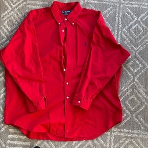 Polo by Ralph Lauren Men's Vibrant Red Casual Shirt
